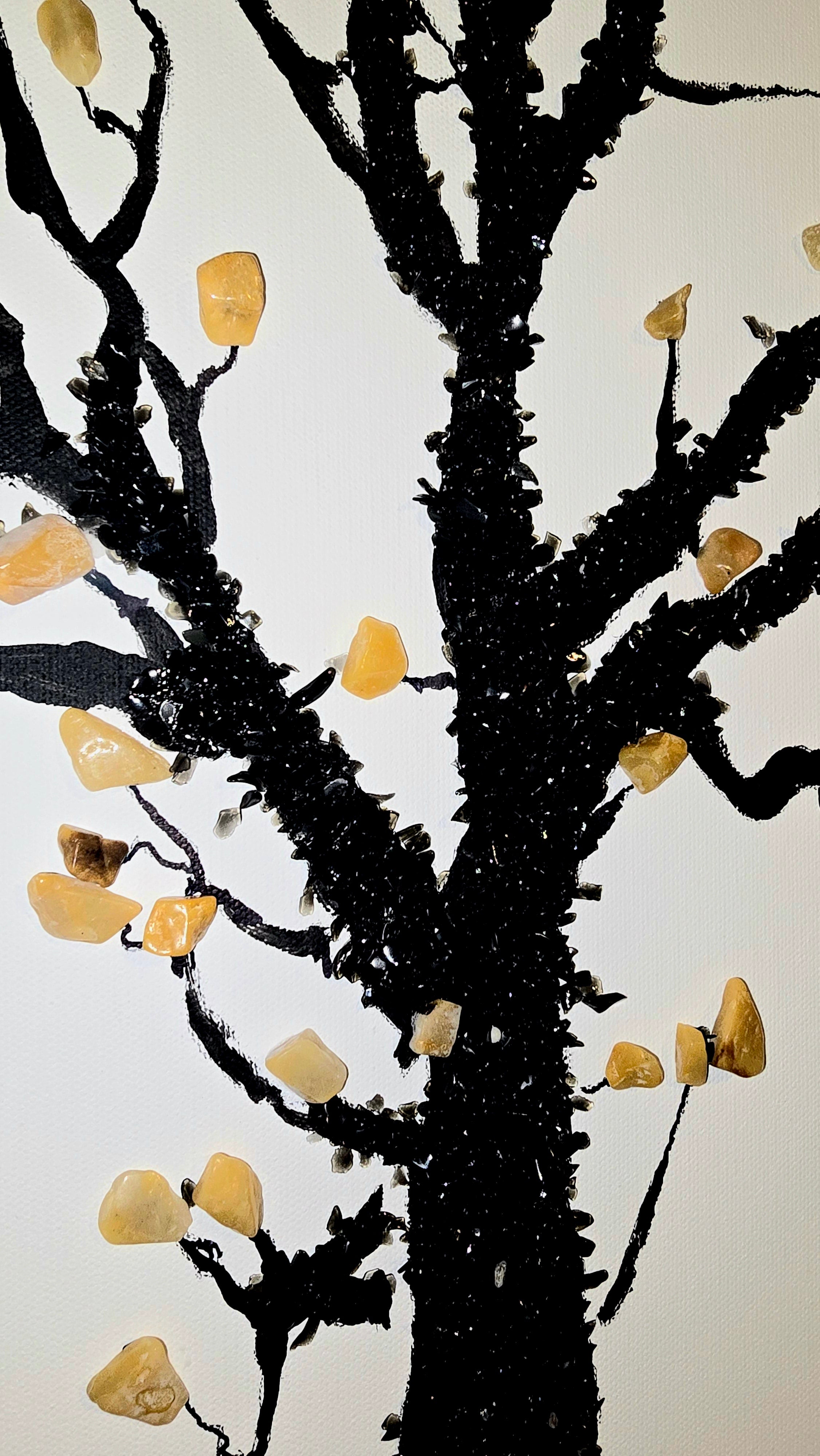 Tree Obsidian and Yellow Aventurine Canvas