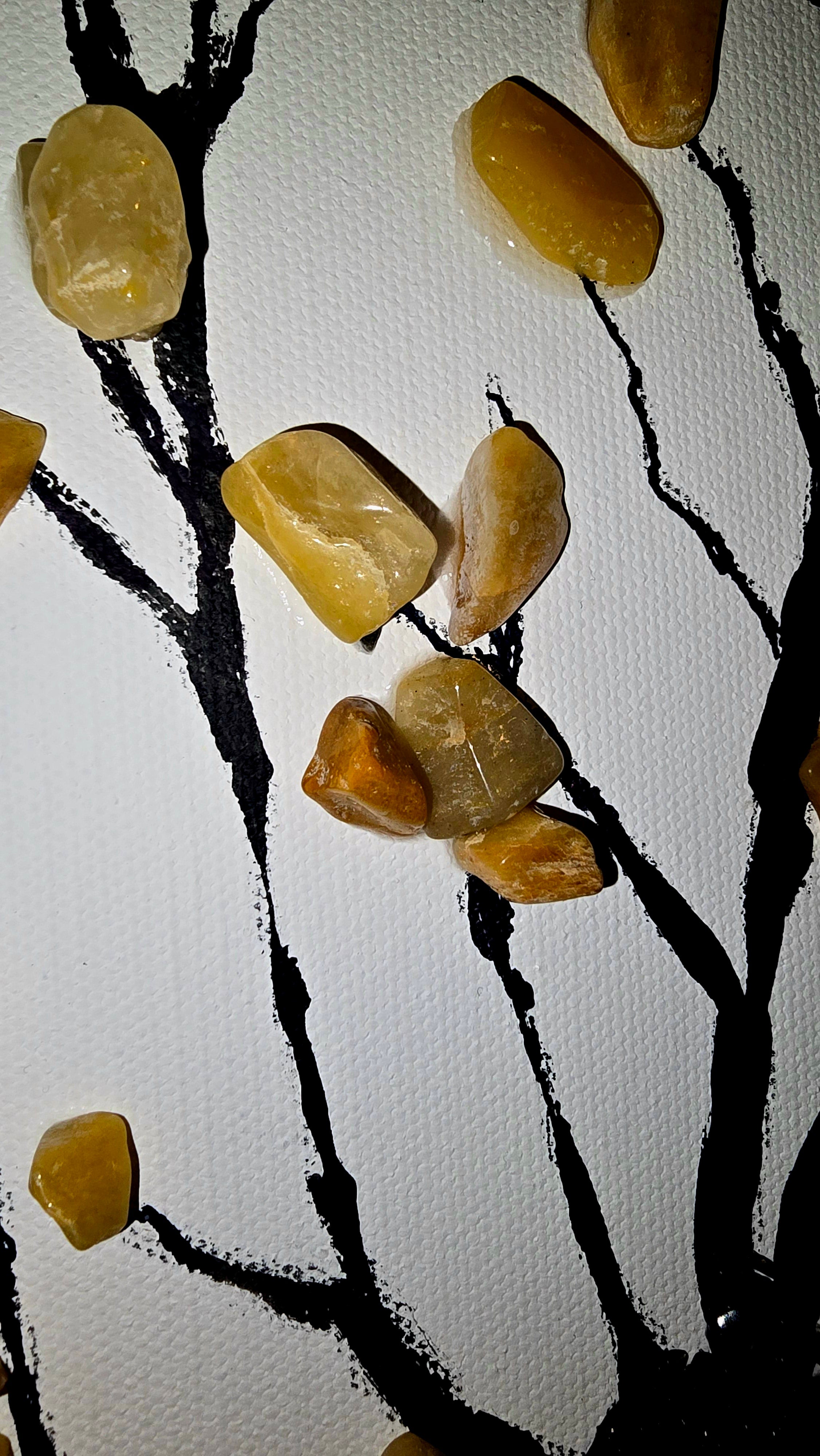 Tree Obsidian and Yellow Aventurine Canvas