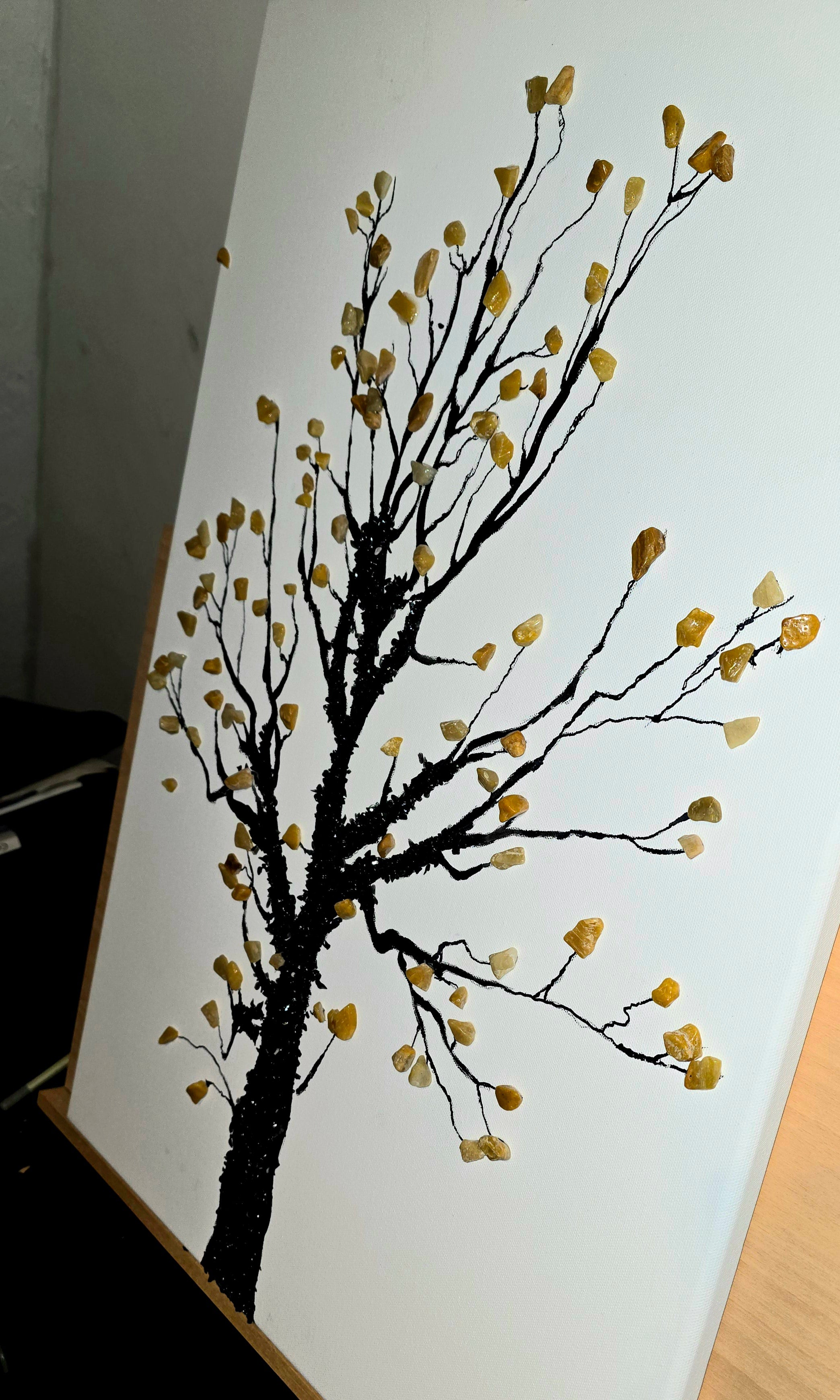 Tree Obsidian and Yellow Aventurine Canvas